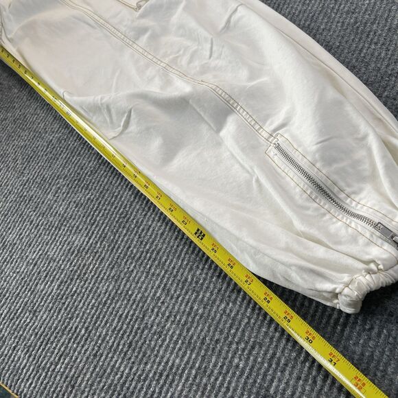 Forever 21 Cargo Junior Size Large Cinched Mid Rise Jogger Pants White NEW - Picture 11 of 11